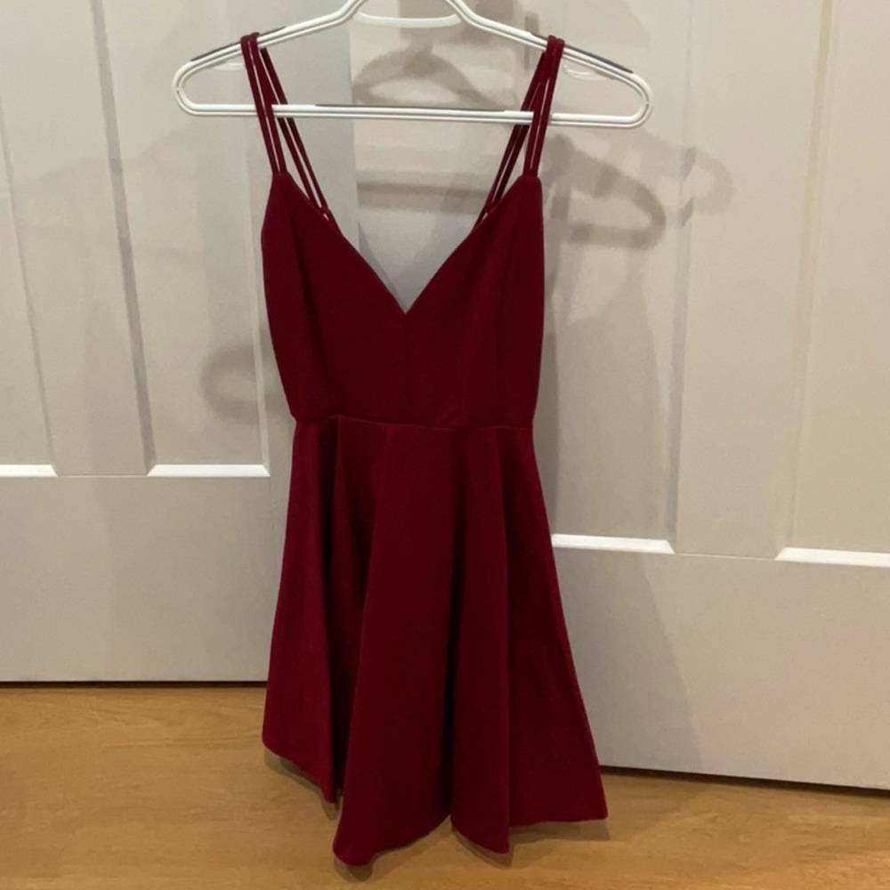Maroon Short Dress